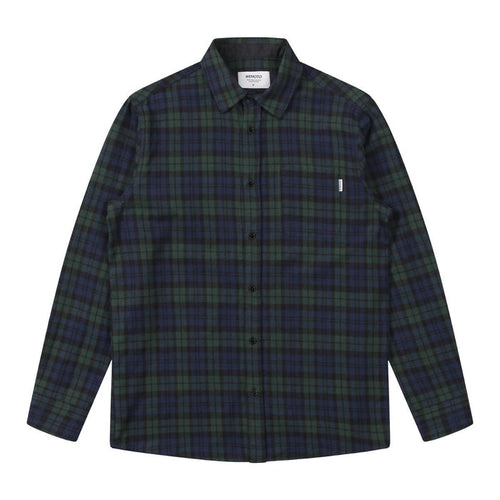 Wemoto Cotton Flannel Hemd Dark Green