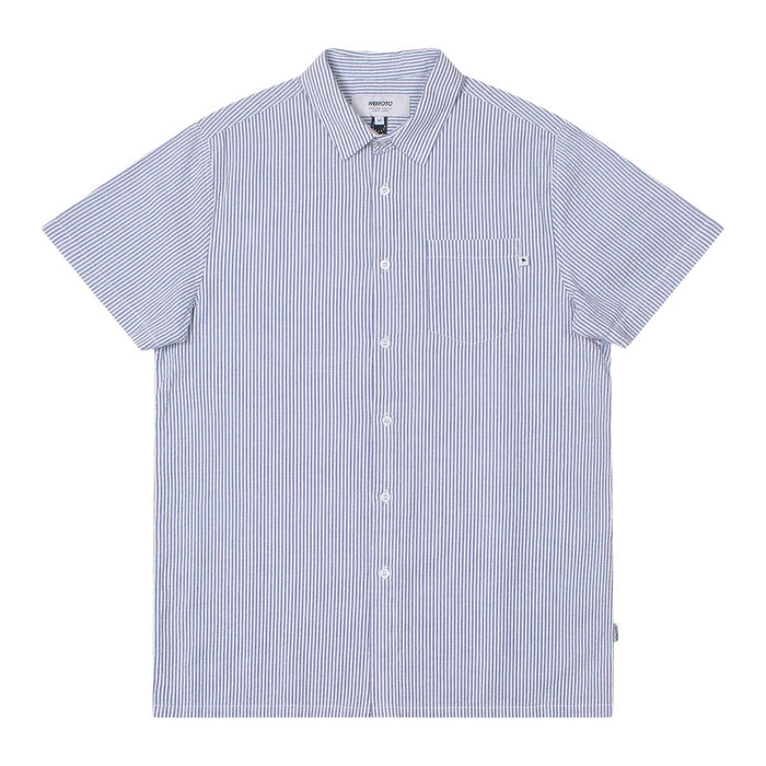 Wemoto Whistler Seasucker Shirt Light Blue
