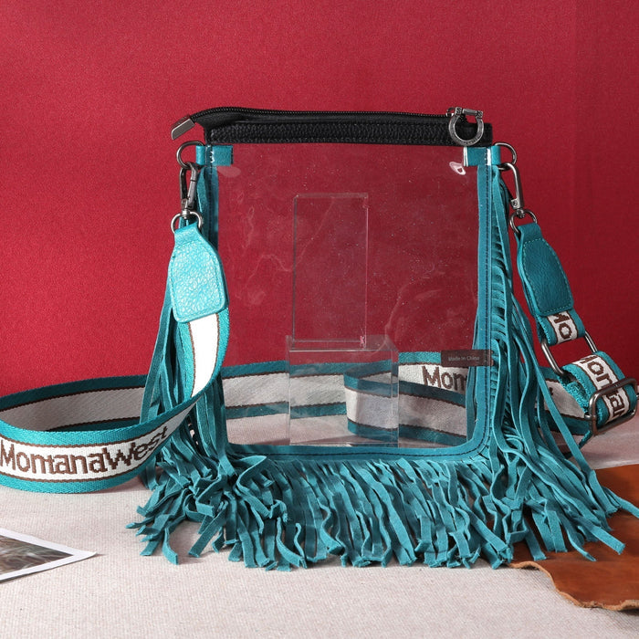 Western Fringe Stadium Clear Crossbody Bags (Multiple Colors) - 260 Broadway Boutique