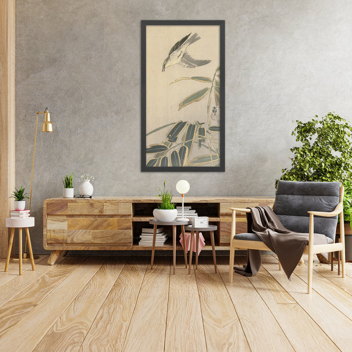 A framed image of