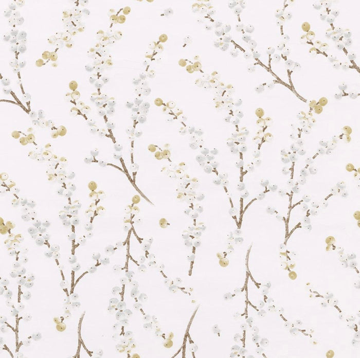 White Berry Branches Wrapping Paper