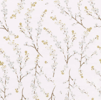 White Berry Branches Wrapping Paper
