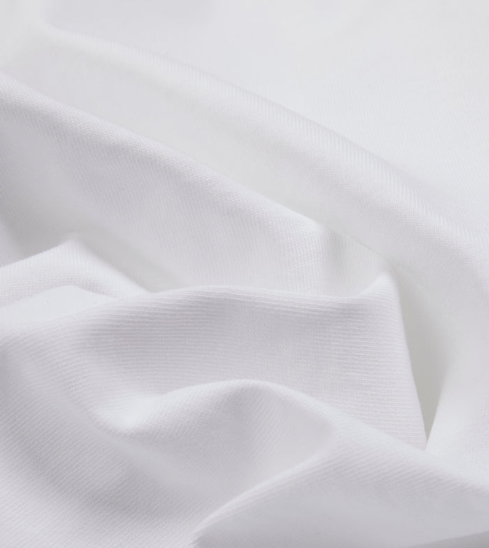 White Cotton Crew Neck Hiking T-Shirt