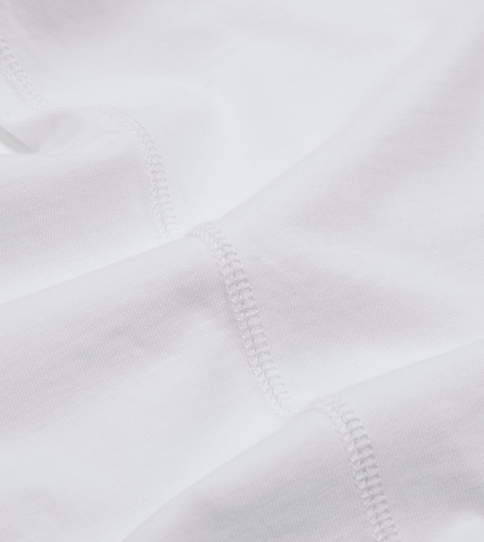 White Cotton Crew Neck Hiking T-Shirt