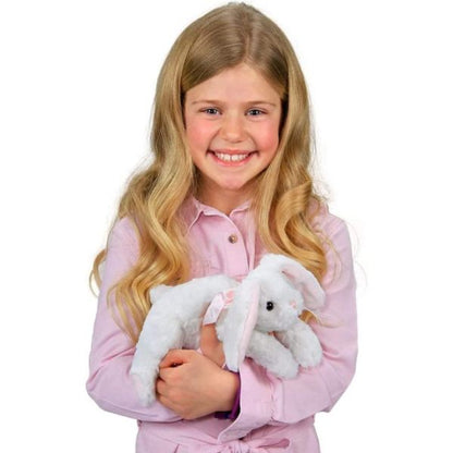Plush White Bunny Rabbit Baby Powderpuff Huggable