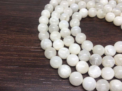 White Rainbow Moonstone Mala With 108 Prayer Beads.