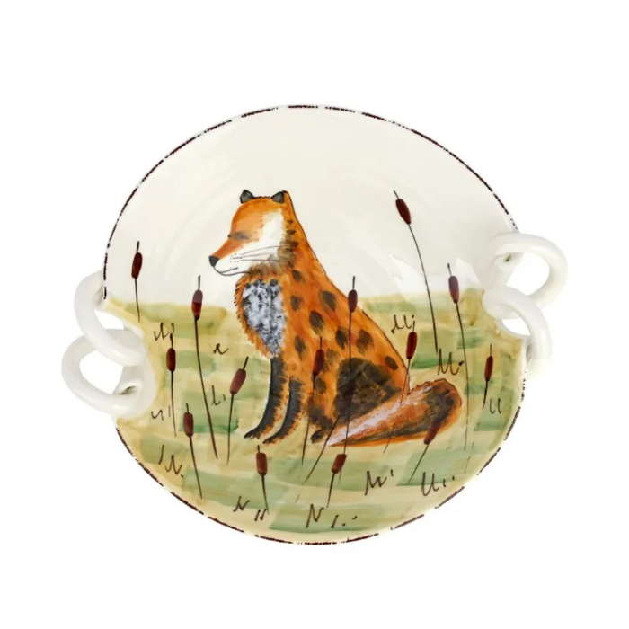 Wildlife Fox Handled Bowl