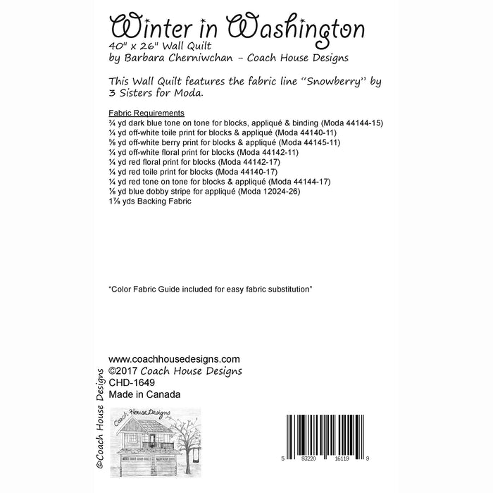 Winter in Washington Quilt Pattern