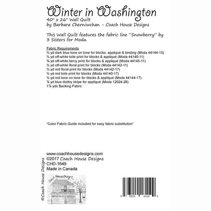 Winter in Washington Quilt Pattern