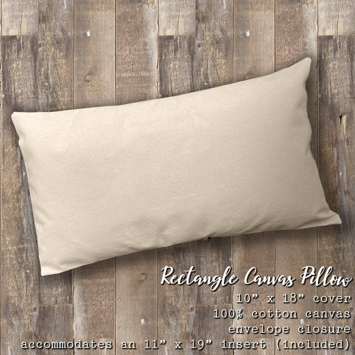 Witch Silhouette - Customizable Rectangular Canvas Pillow