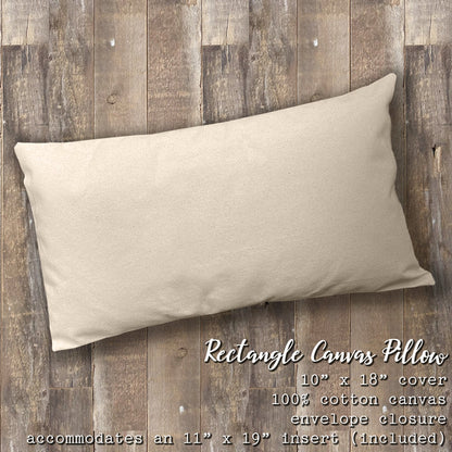 Witch Silhouette - Customizable Rectangular Canvas Pillow