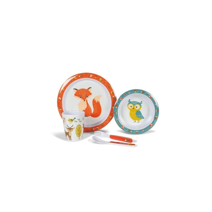 Woodland Creatures Childrens Melamine 4-Piece Set