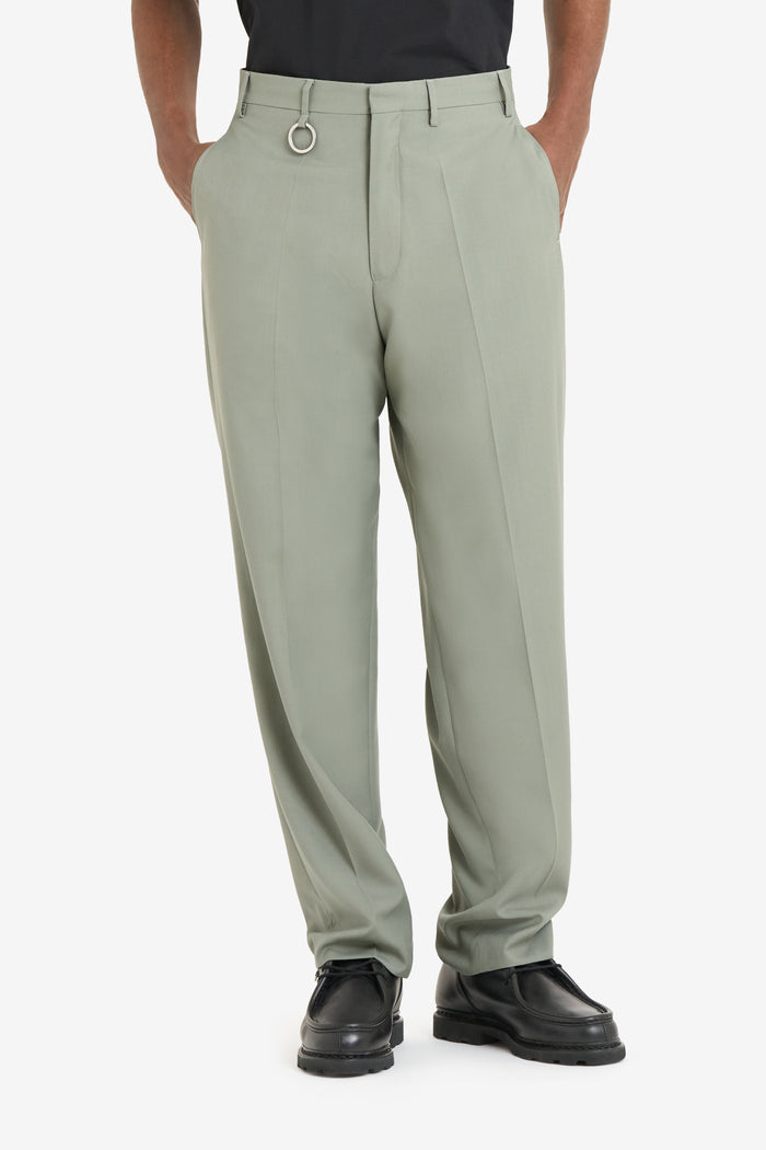 ETUDES STUDIO WOOL STRAIGHT SUIT PANT SAGE 4