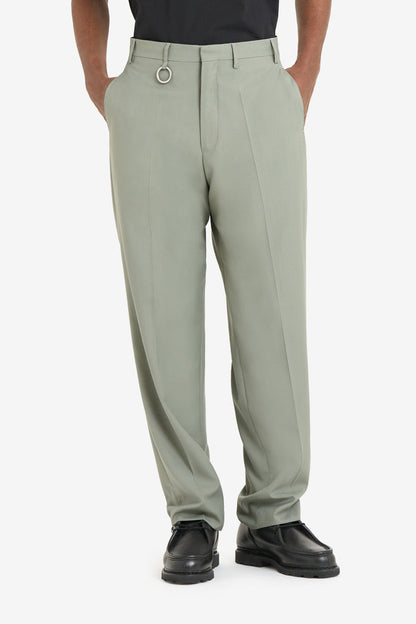 ETUDES STUDIO WOOL STRAIGHT SUIT PANT SAGE 4