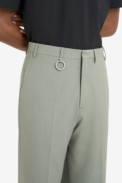ETUDES STUDIO WOOL STRAIGHT SUIT PANT SAGE 5