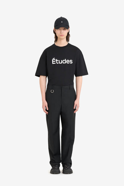 ETUDES STUDIO WOOL STRAIGHT SUIT PANT BLACK 2