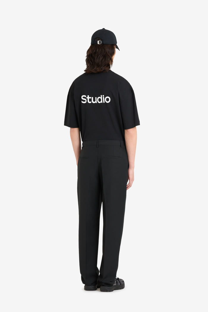 ETUDES STUDIO WOOL STRAIGHT SUIT PANT BLACK 5
