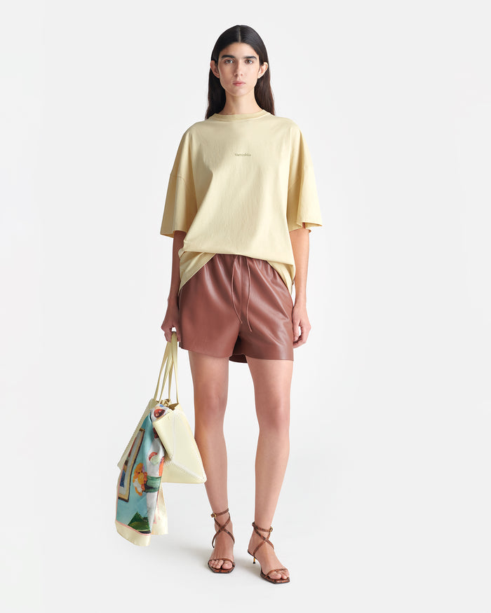 Wren - Printed Cotton-Jersey T-Shirt - Creme/Gingerbread Heart