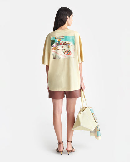 Wren - Printed Cotton-Jersey T-Shirt - Creme/Gingerbread Heart