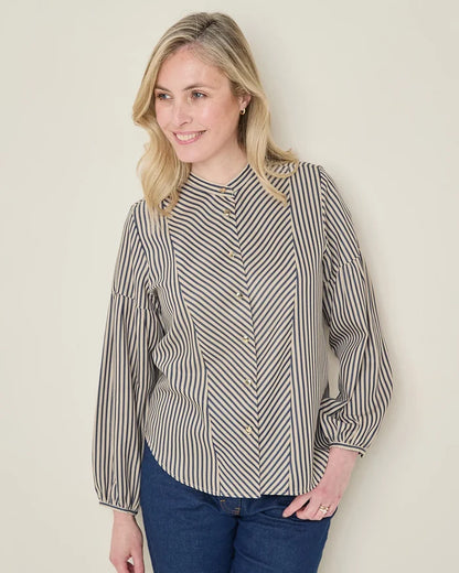 Wren Lyocell Long Sleeved Striped Blouse