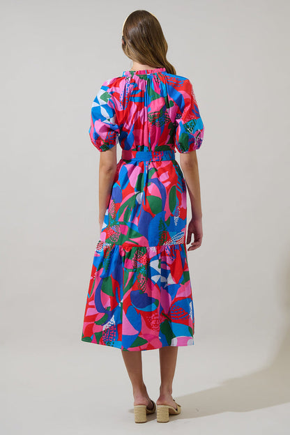 Wynette Tiered Midi Dress Exene Floral
