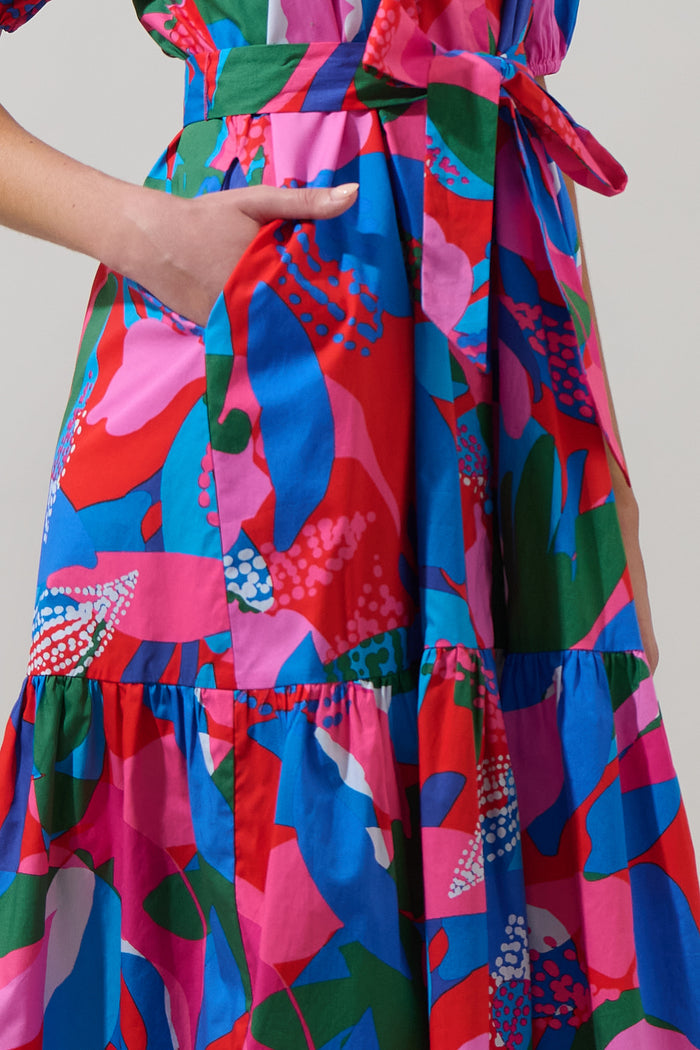 Wynette Tiered Midi Dress Exene Floral
