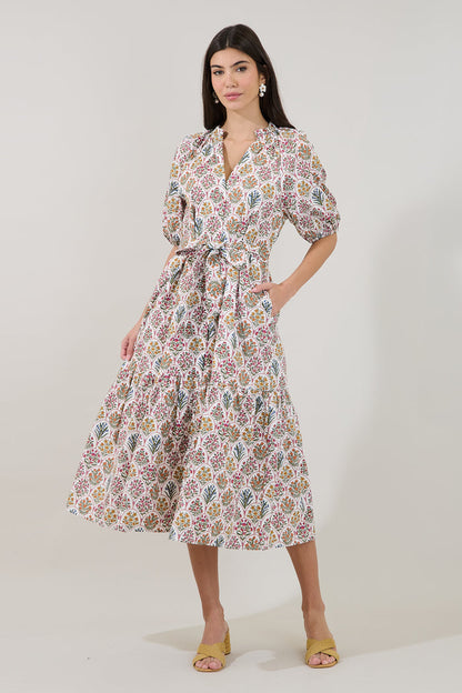 Wynette Tiered Midi Dress Kathy Floral