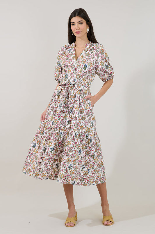 Wynette Tiered Midi Dress Kathy Floral