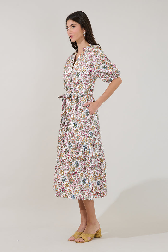 Wynette Tiered Midi Dress Kathy Floral