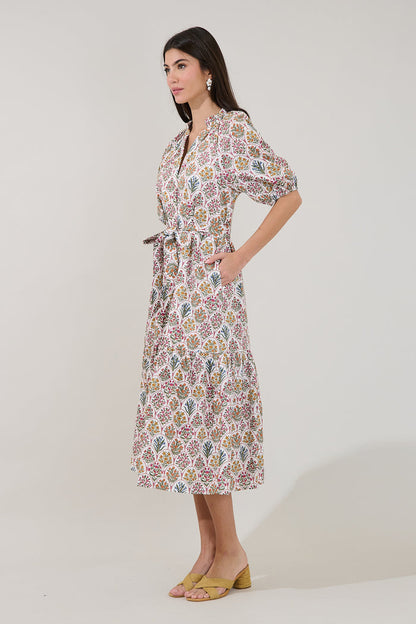 Wynette Tiered Midi Dress Kathy Floral