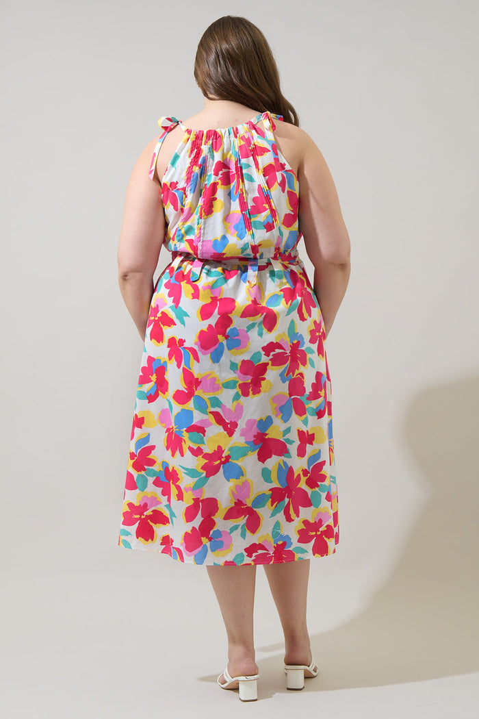 Yani Floral Luvi Sleeveless Midi Dress Curve