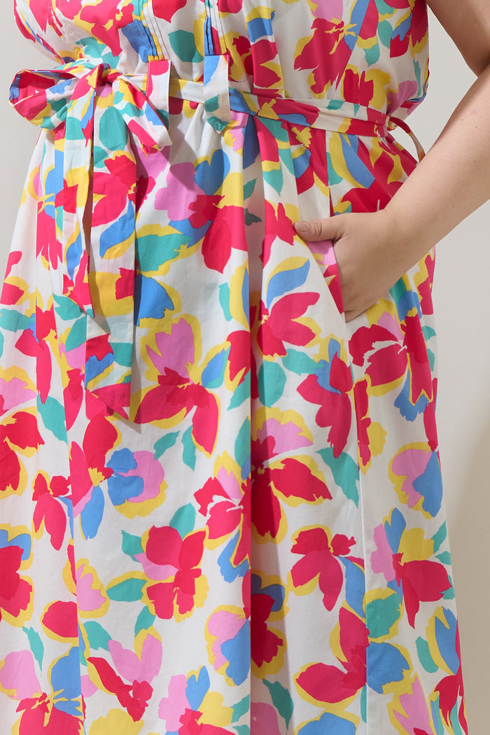Yani Floral Luvi Sleeveless Midi Dress Curve