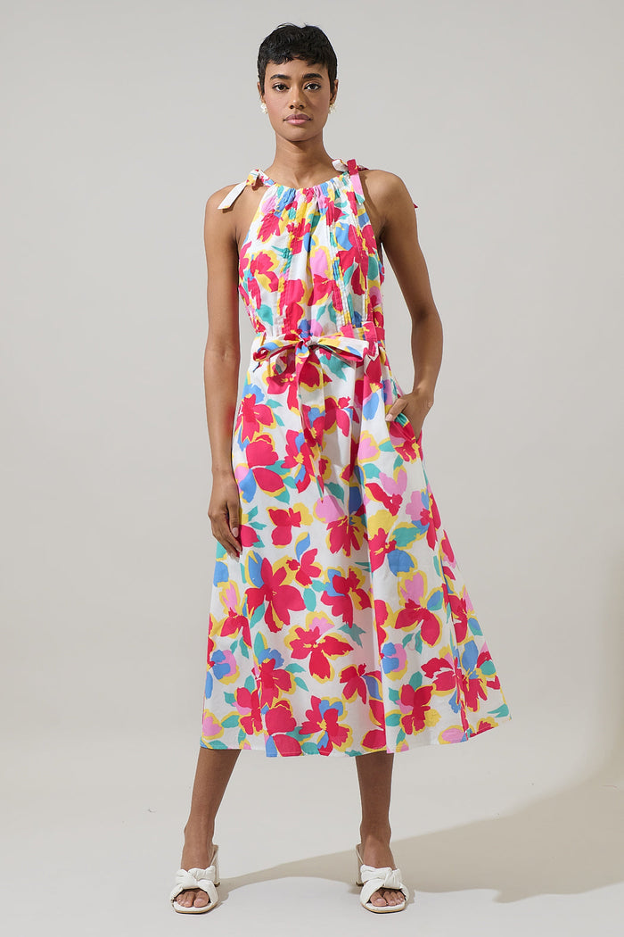 Yani Floral Luvi Sleeveless Midi Dress
