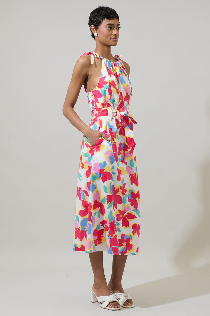 Yani Floral Luvi Sleeveless Midi Dress