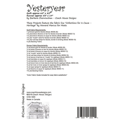 Yesteryear Quilt Pattern