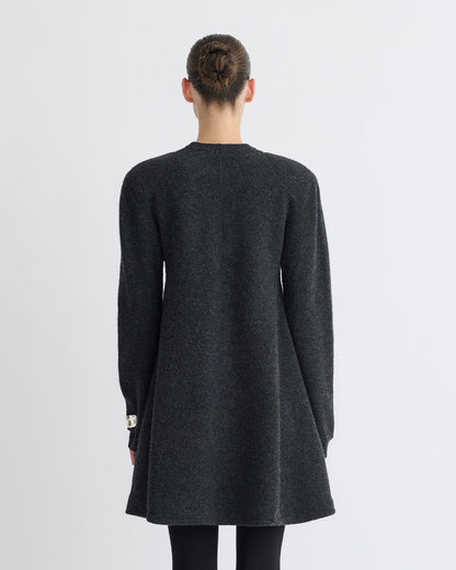 Yetta - Overwashed Merino Mini Dress - Charcoal
