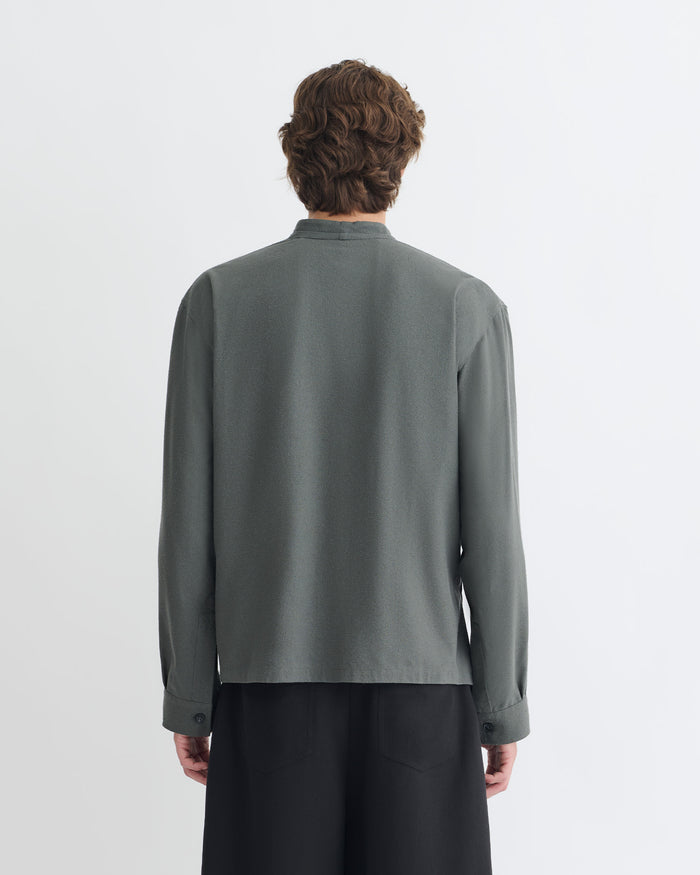 Yorick - Wrap shirt - Dark Grey