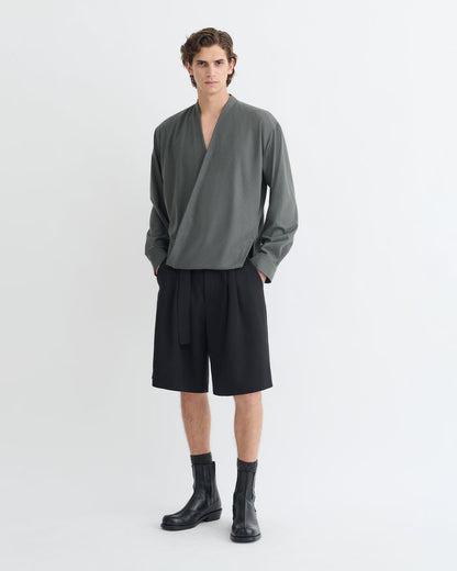 Yorick - Wrap shirt - Dark Grey