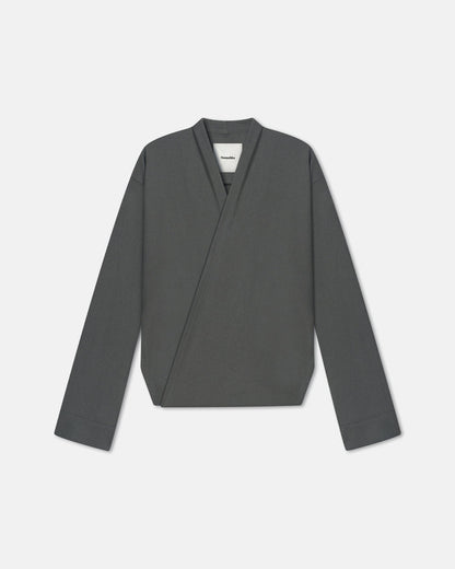 Yorick - Wrap shirt - Dark Grey
