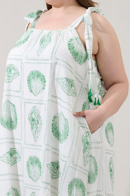 Yulisa Sleeveless Midi Dress Seashell Bay Curve