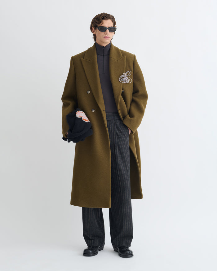 Zenin - Double breasted coat - Wood