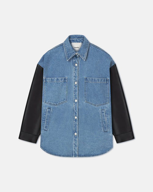 Zinnie - Shirt - Mid Blue-Black