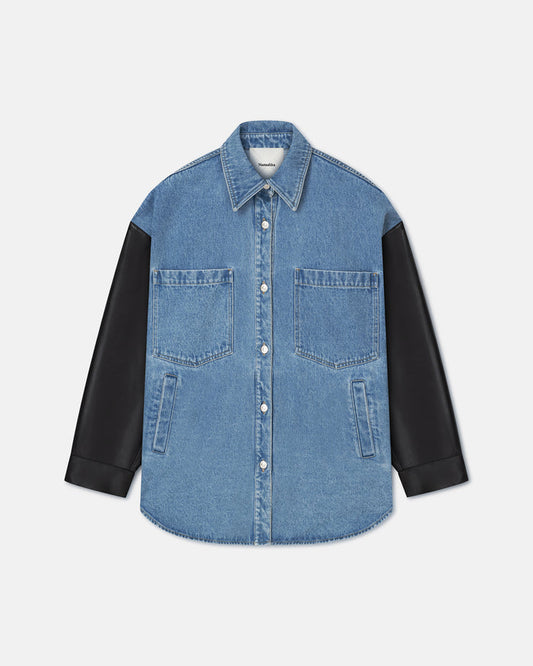 Zinnie - Shirt - Mid Blue-Black