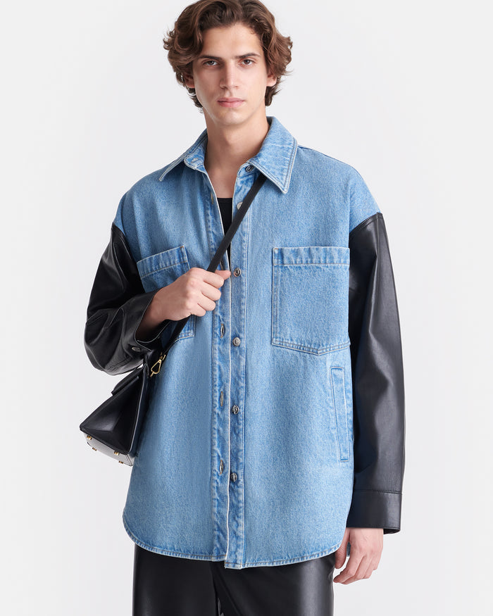 Zinnie - Shirt - Mid Blue-Black