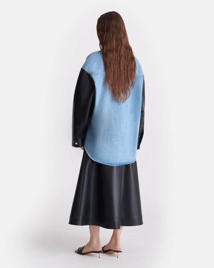 Zinnie - Shirt - Mid Blue-Black