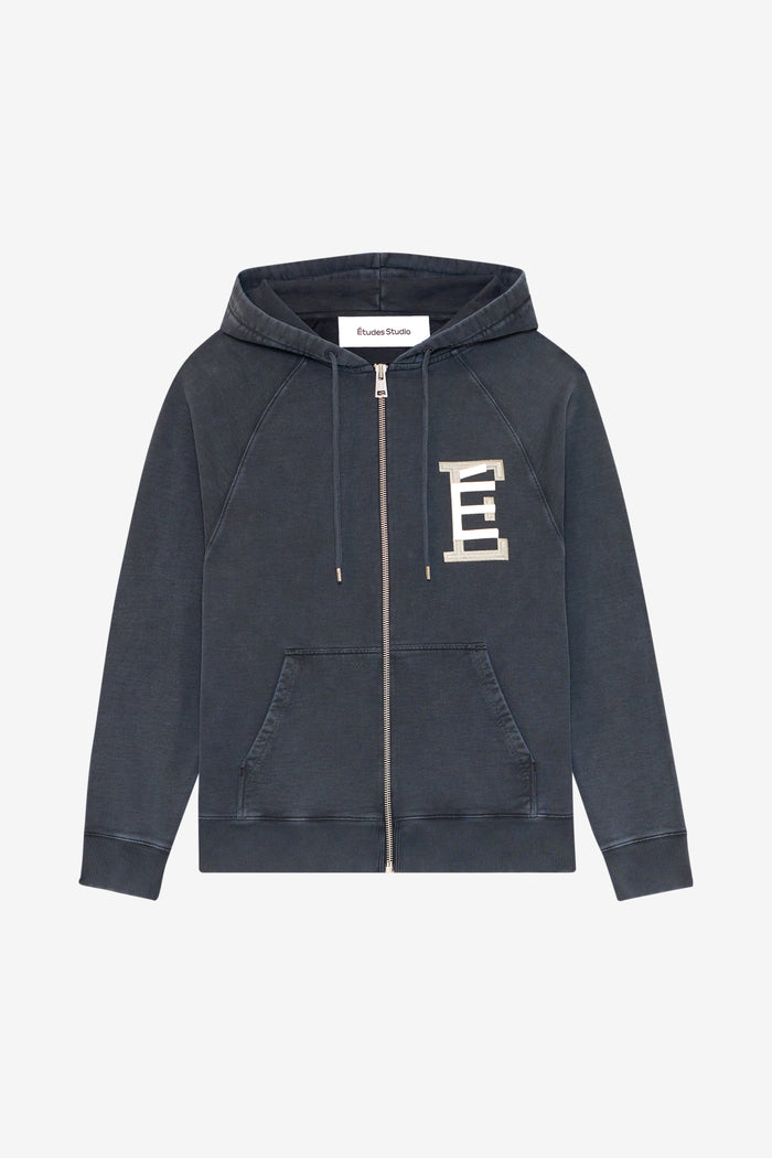 ETUDES STUDIO ZIP HOODY UNIVERSITY NAVY 1